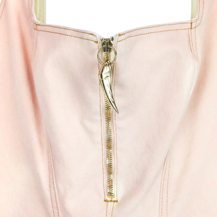 Roberto Cavalli Dip-Dye Denim Zip Mini Dress