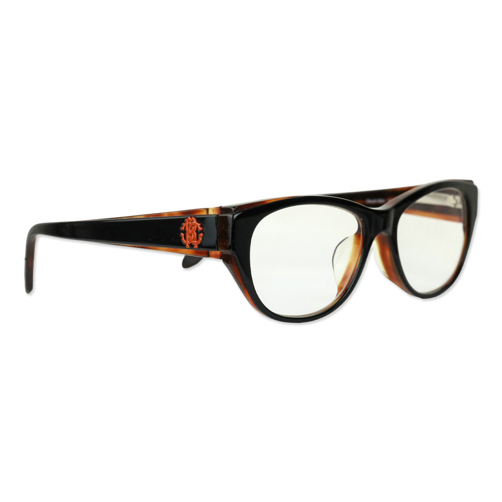 Roberto Cavalli Maupiti Dark Brown Acetate Oval Prescription Eyeglasses