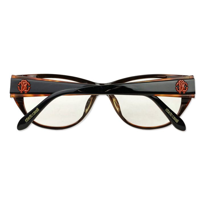 Roberto Cavalli Maupiti Dark Brown Acetate Oval Prescription Eyeglasses
