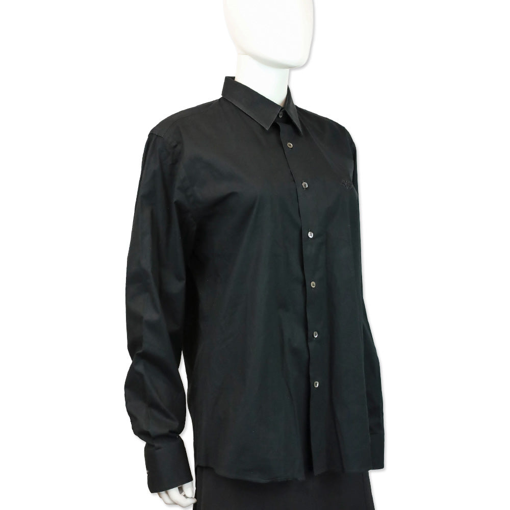 Roberto Cavalli Men's Black Button Up Shirt
