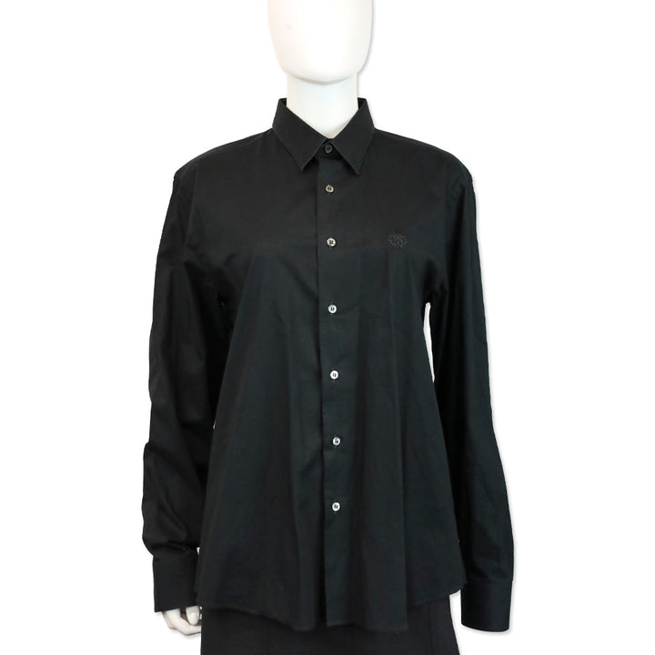 Roberto Cavalli Men's Black Button Up Shirt