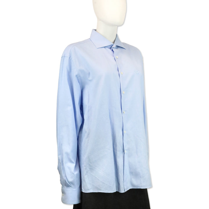 Roberto Cavalli Men's Blue Button Up Shirt
