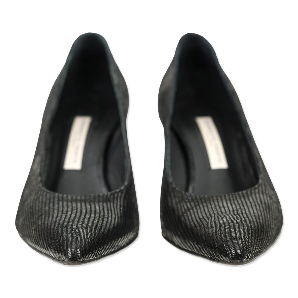 Roberto Festa Black Claude Snake Kitten Heel Pump