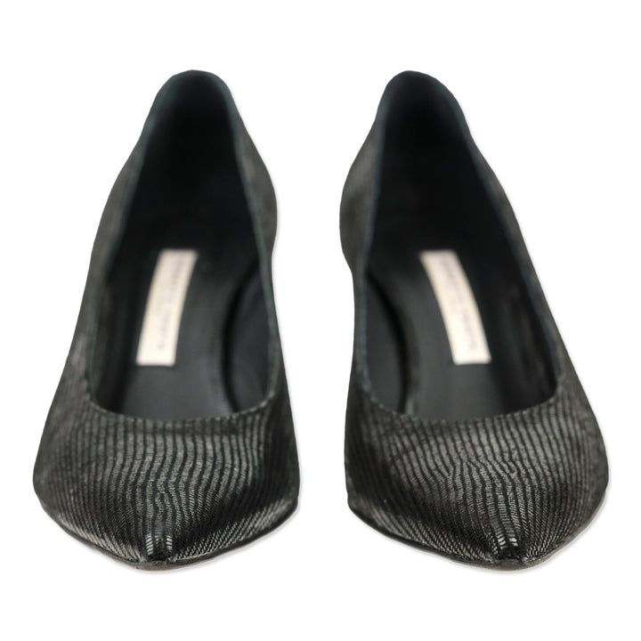 Roberto Festa Black Claude Snake Kitten Heel Pump