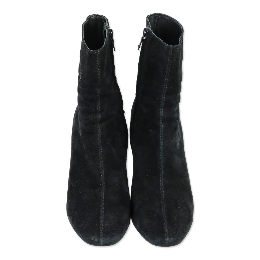 Roberto Festa Black Suede Star Block Heel Egeria Bootie