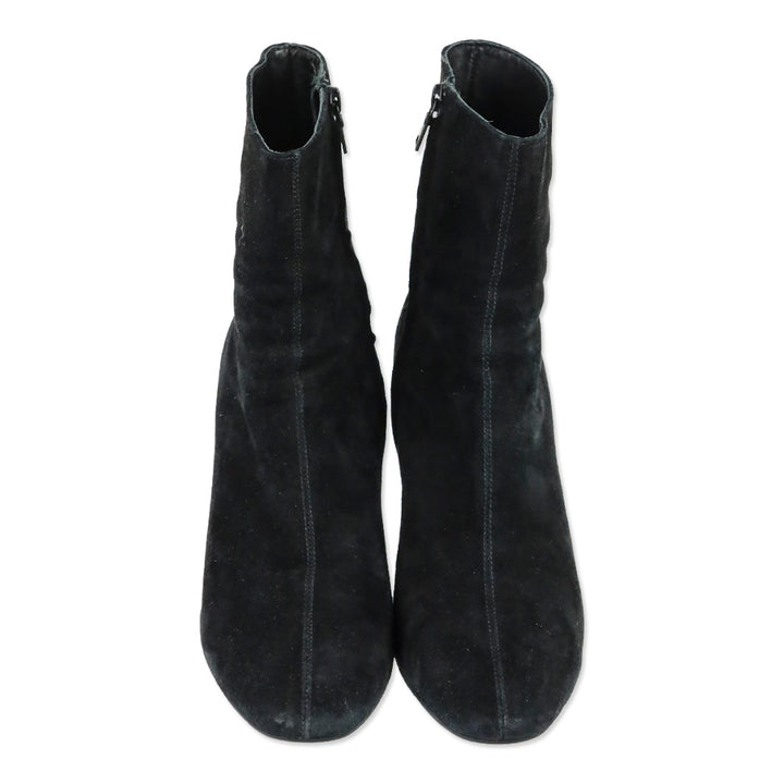 Roberto Festa Black Suede Star Block Heel Egeria Bootie
