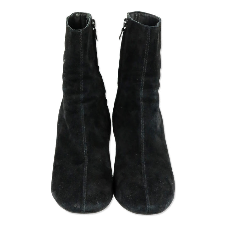 Roberto Festa Black Suede Star Block Heel Egeria Bootie