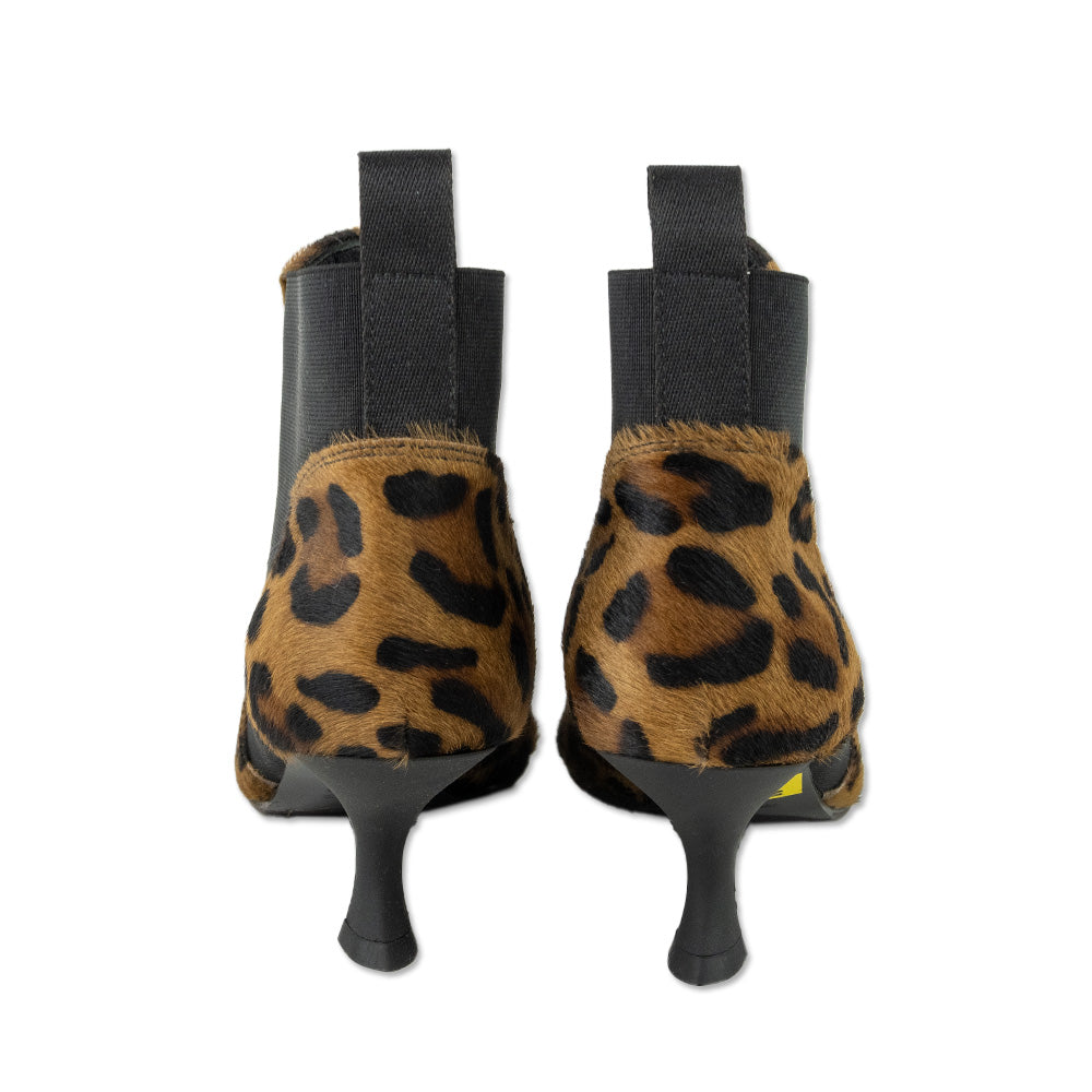 Roberto Festa Leopard-Print Calf Hair Booties