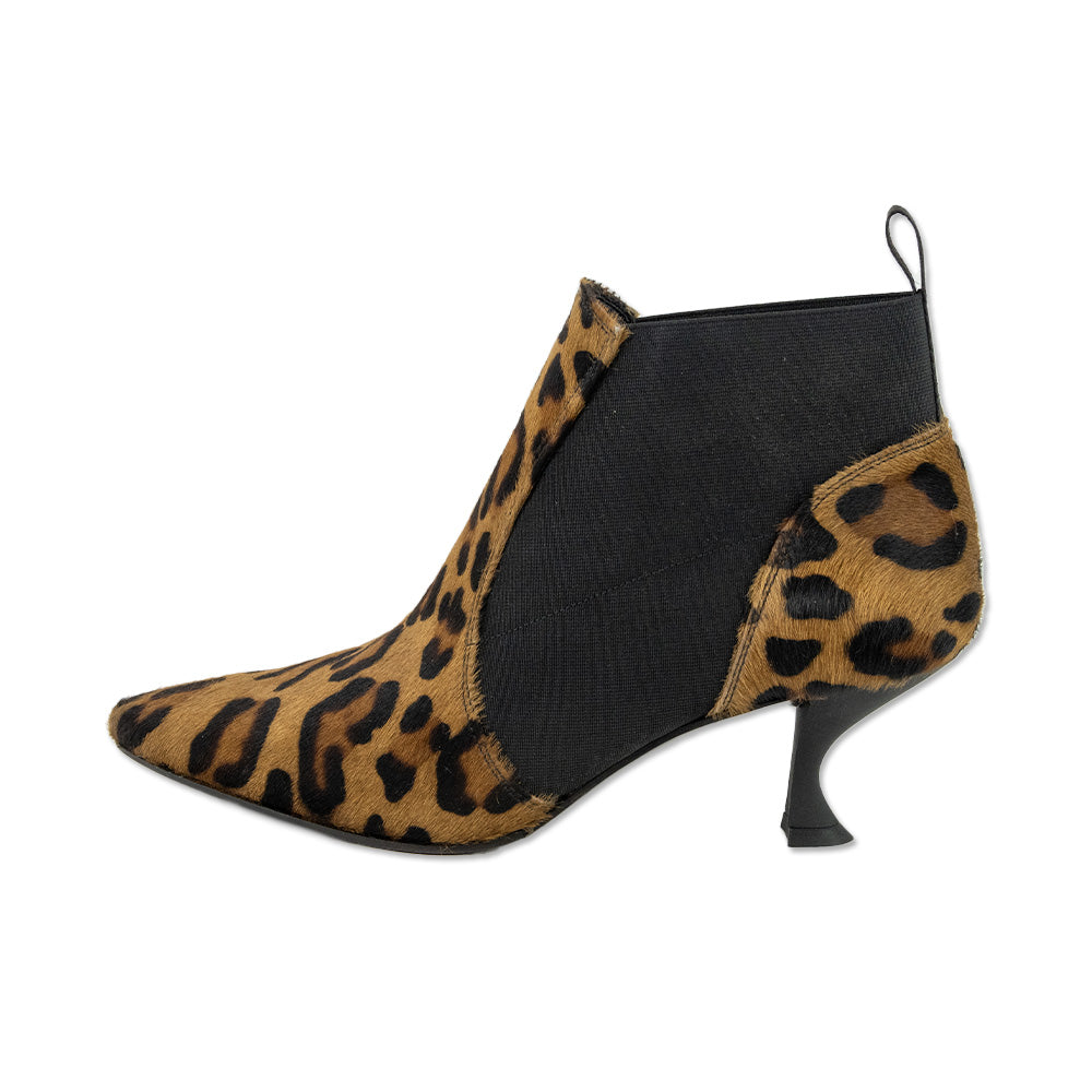 Roberto Festa Leopard-Print Calf Hair Booties