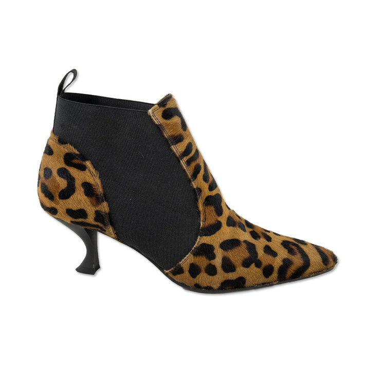 Roberto Festa Leopard-Print Calf Hair Booties