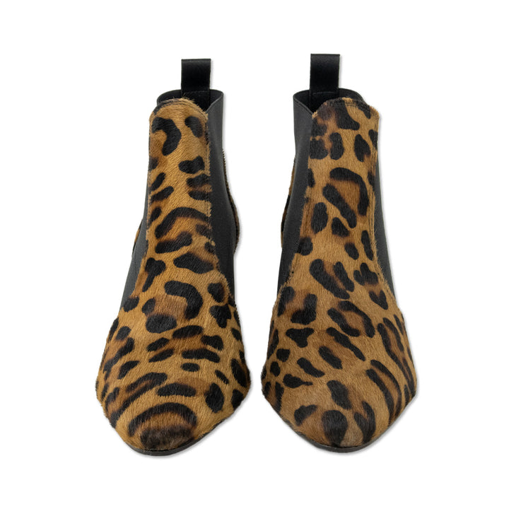 Roberto Festa Leopard-Print Calf Hair Booties