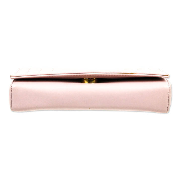 Rodo Pink Quilted Leather Small Crossbody with Chain Strap