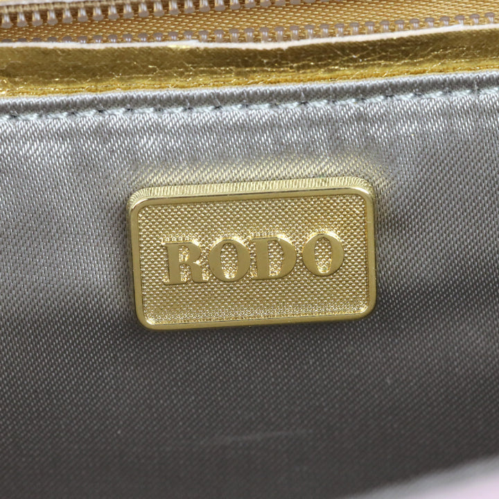 Rodo Pink Quilted Leather Small Crossbody with Chain Strap