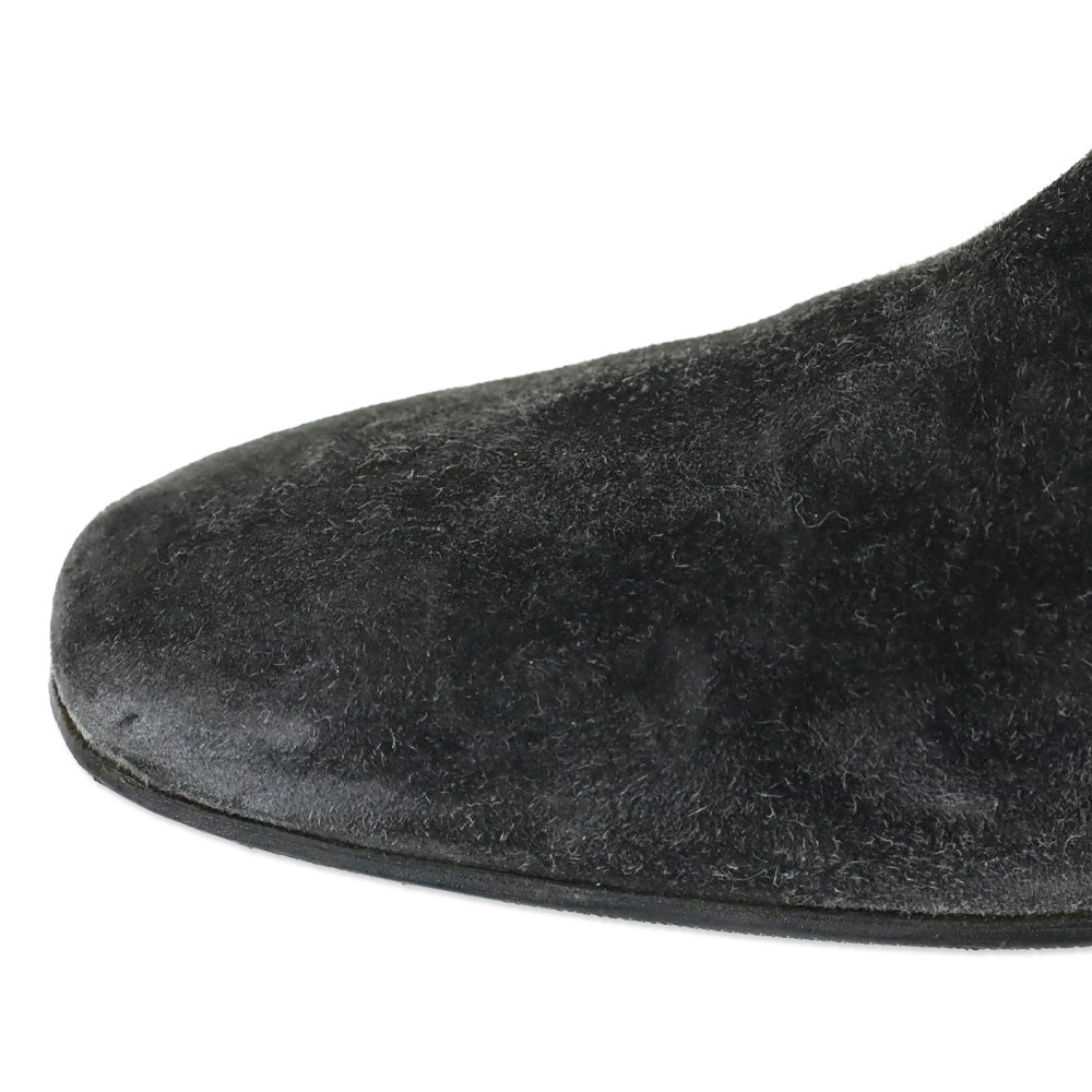 Roger Vivier Grey Suede Polly 45 Booties