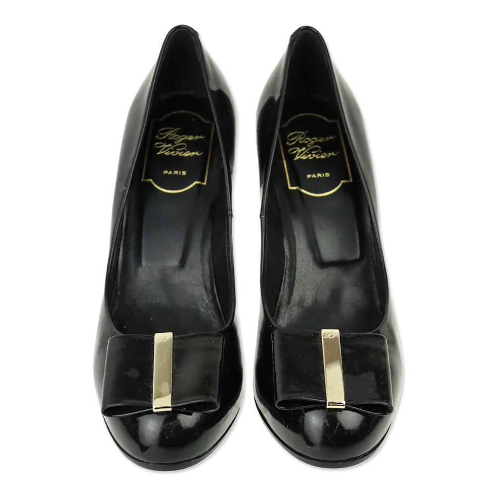 Roger Vivier Patent Leather Bow Pump