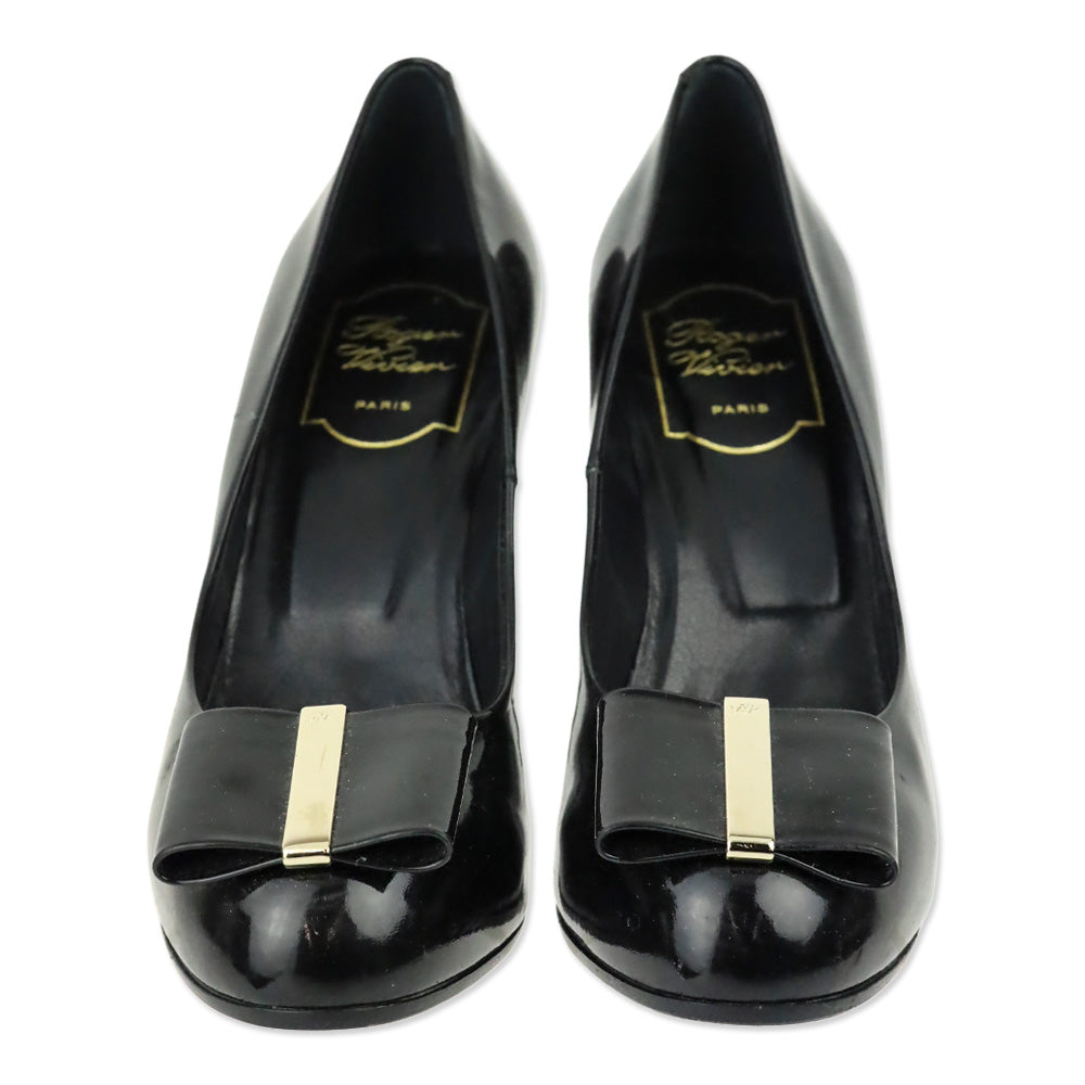 Roger Vivier Patent Leather Bow Pump