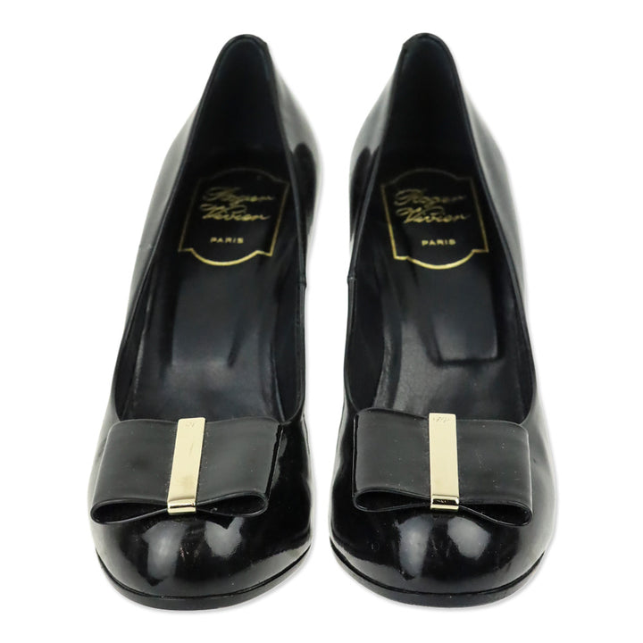 Roger Vivier Patent Leather Bow Pump