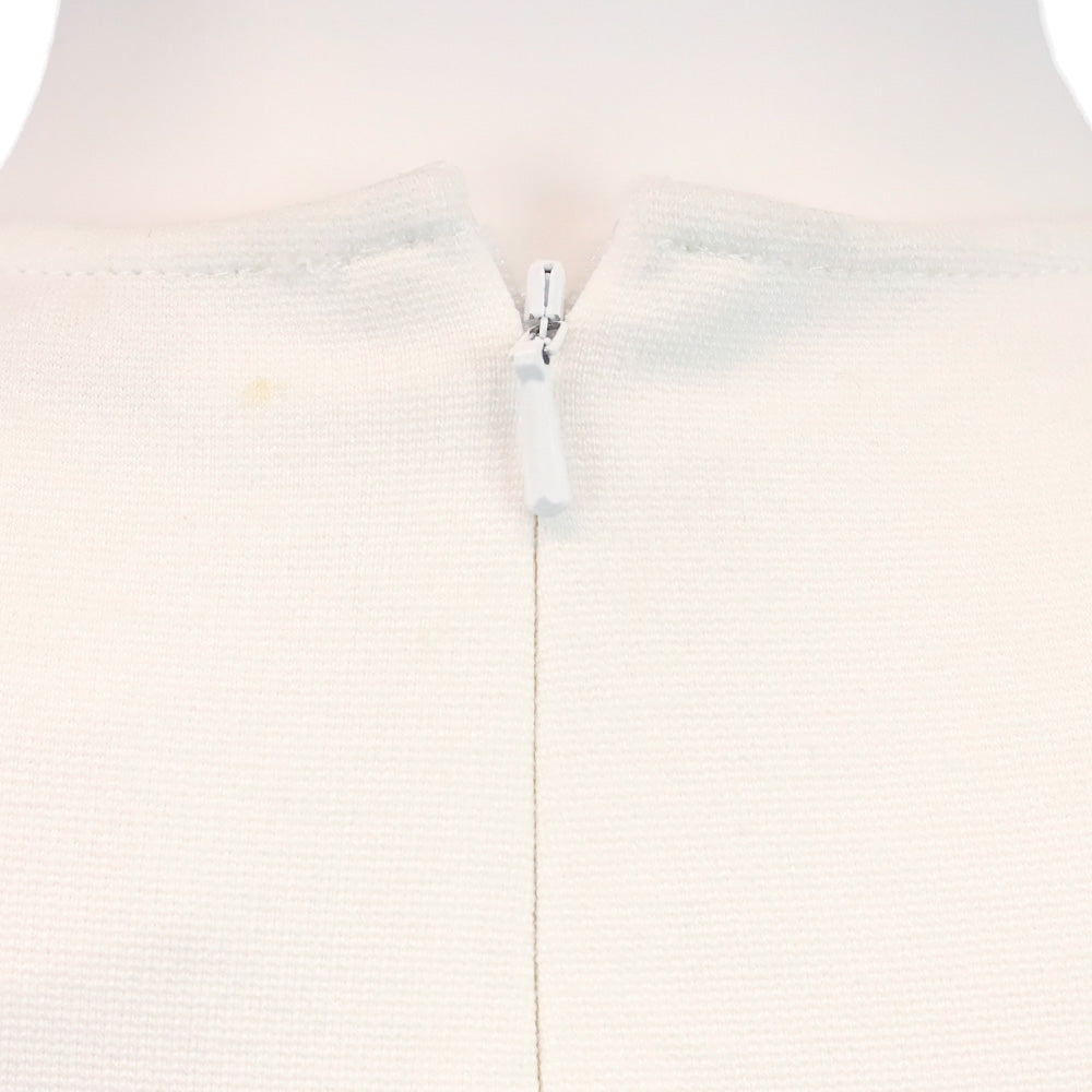 Rosetta Getty White Cutout Stretch-Knit Midi Dress