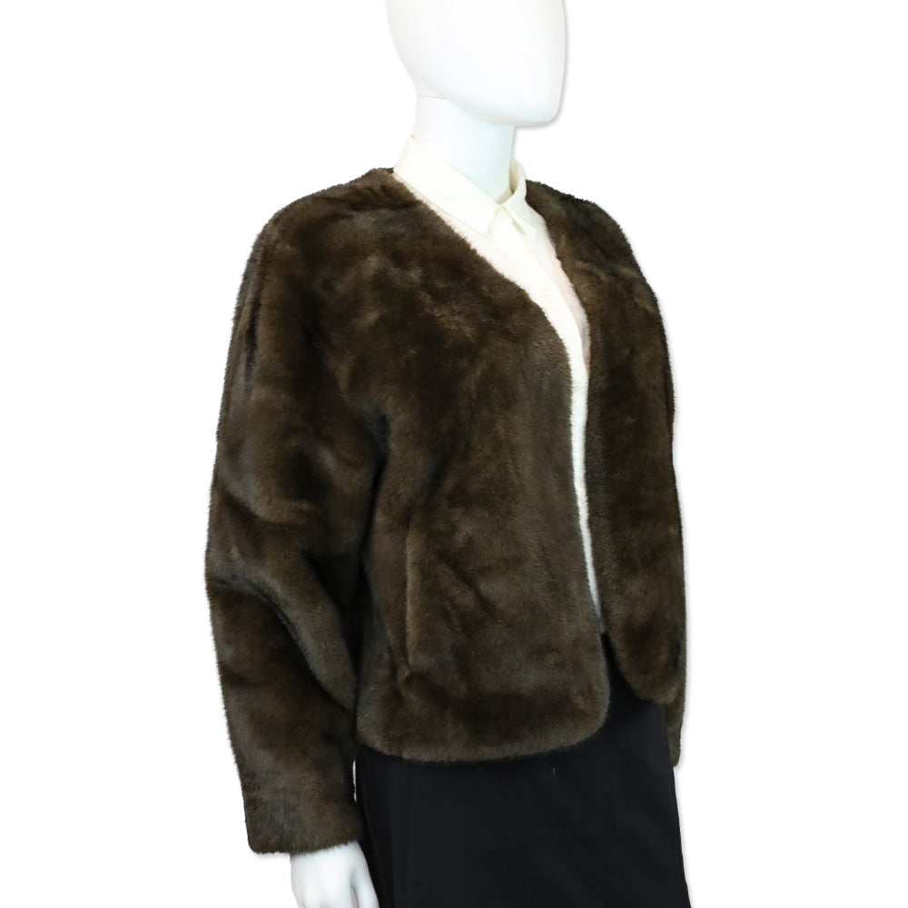 Royal Roland Brown Faux Fur Shawl