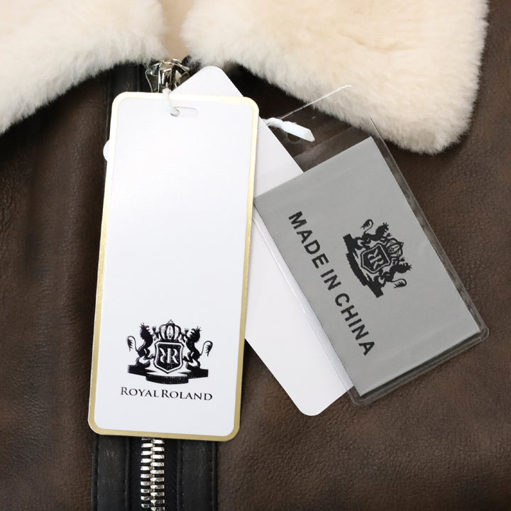 Royal Roland Brown Shearling-Lined Faux Leather Vest