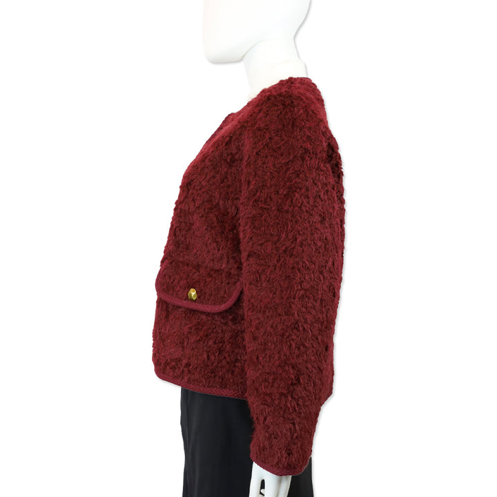 Royal Roland Red Tweed Style Bouclé Jacket