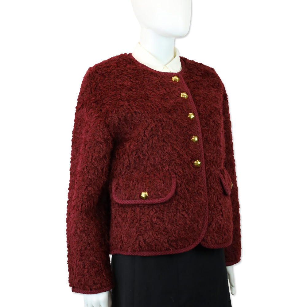 Royal Roland Red Tweed Style Bouclé Jacket
