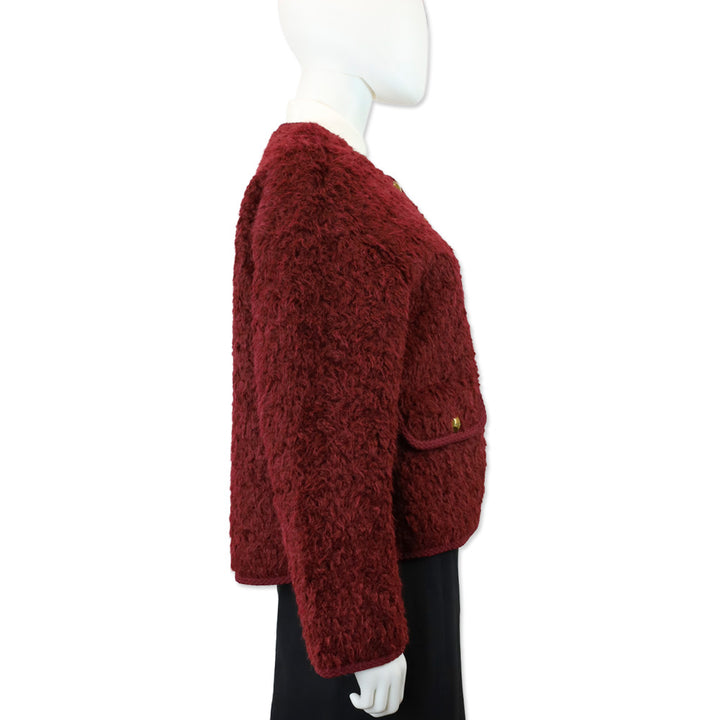 Royal Roland Red Tweed Style Bouclé Jacket