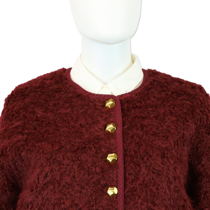 Royal Roland Red Tweed Style Bouclé Jacket