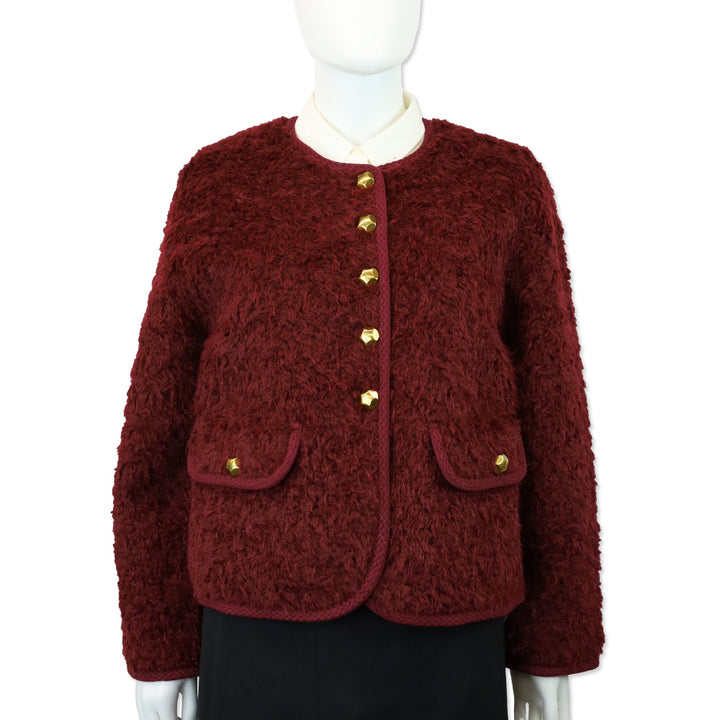 Royal Roland Red Tweed Style Bouclé Jacket