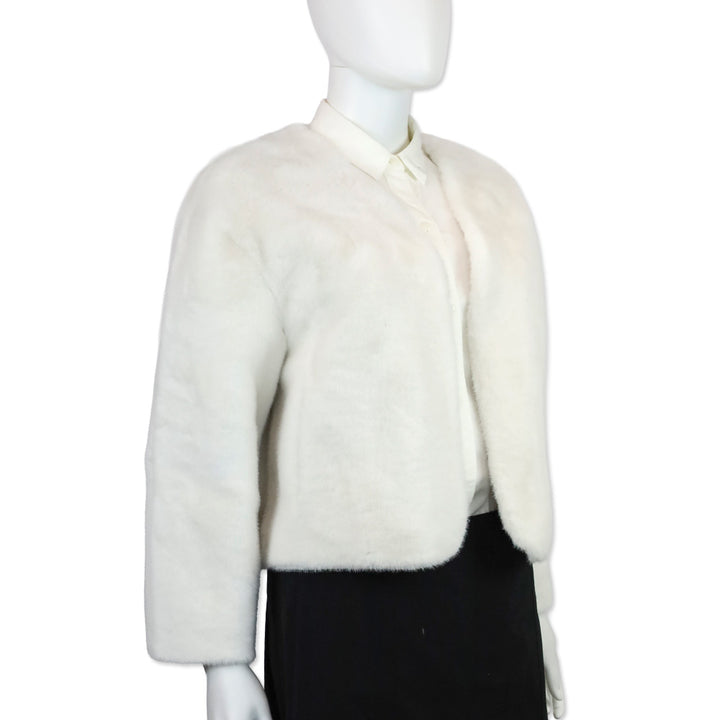 Royal Roland White Faux Fur Shawl