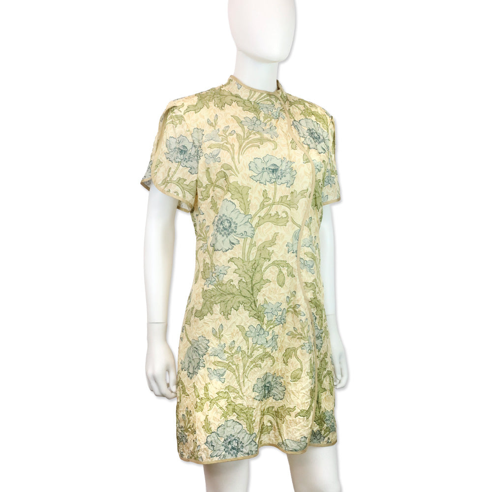 SIR. Florence Print Crushed Silk Maev Mini Dress