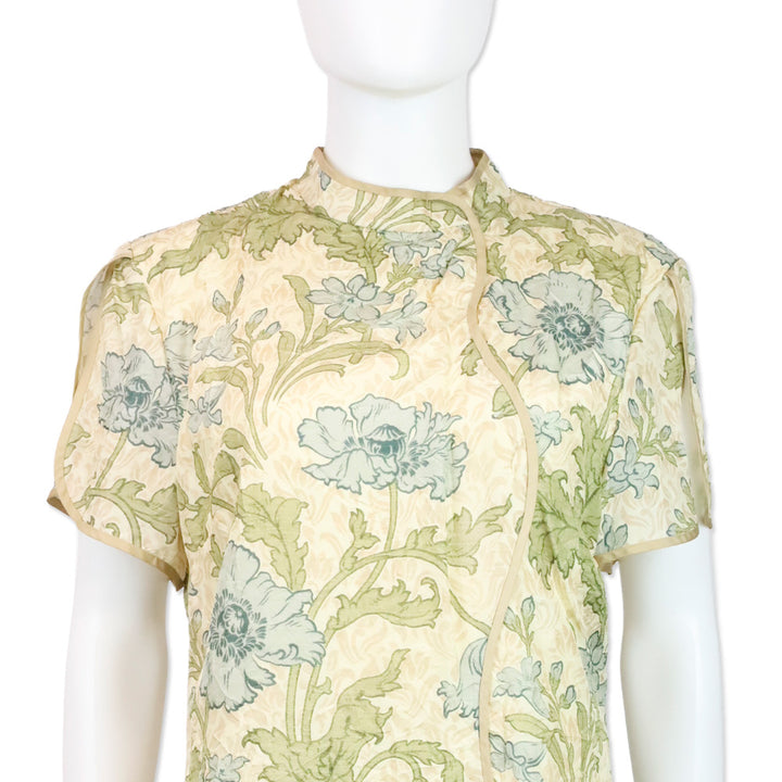 SIR. Florence Print Crushed Silk Maev Mini Dress