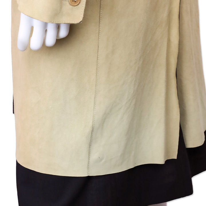 'S MaxMara Tan Suede Hooded Belted Coat