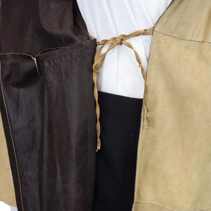 'S MaxMara Tan Suede Hooded Belted Coat