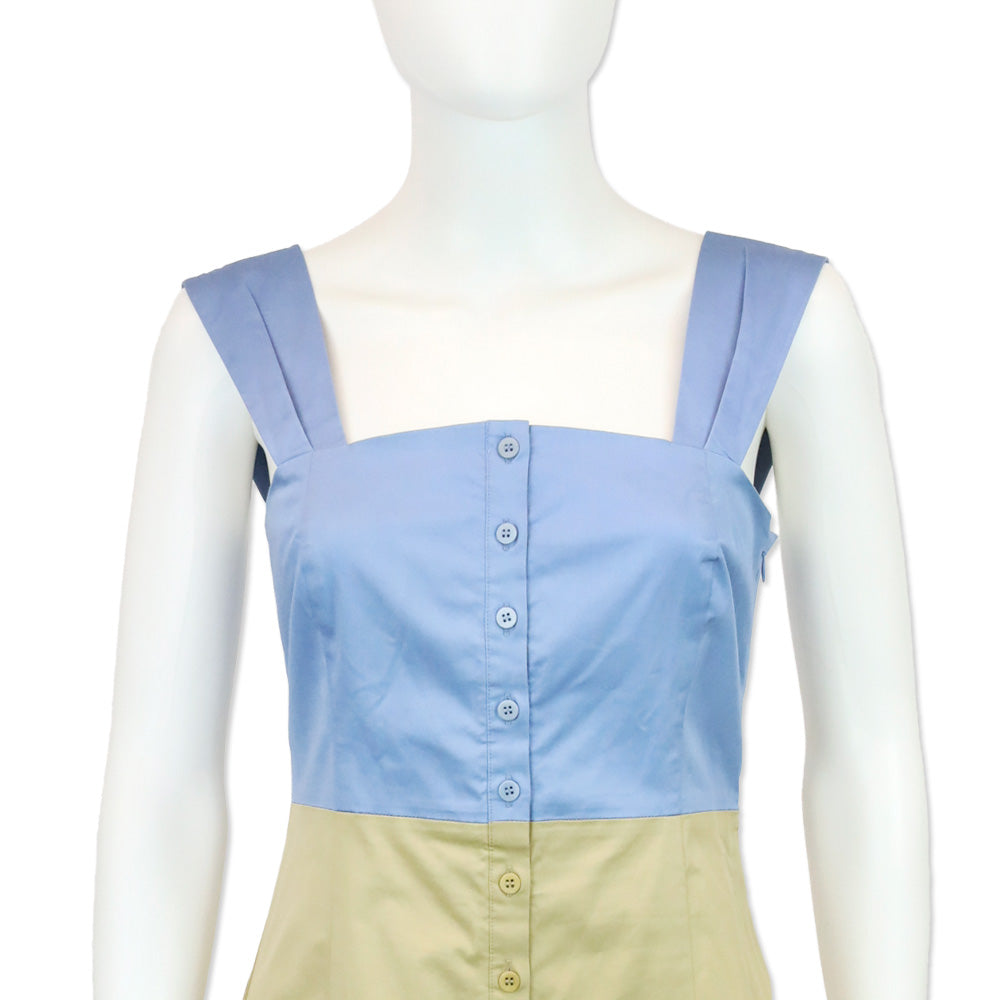 STAUD Ariel Color-Blocked Midi Dress DBLTKE Luxury Consignment