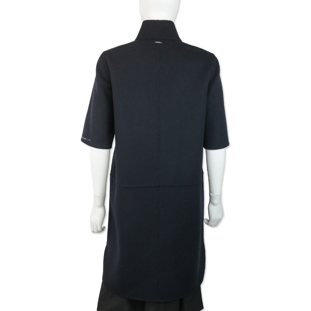 S' Max Mara Navy Wool/Angora Short Sleeve Coat