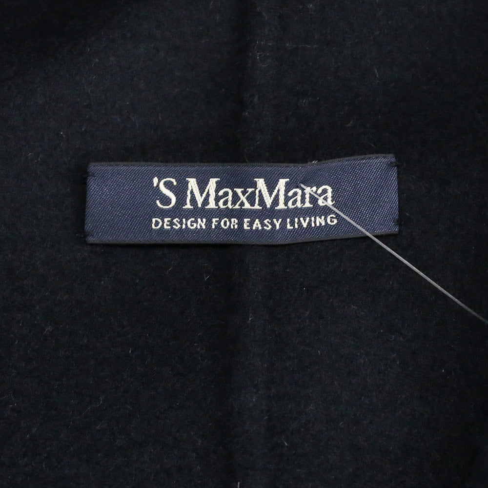S' Max Mara Navy Wool/Angora Short Sleeve Coat