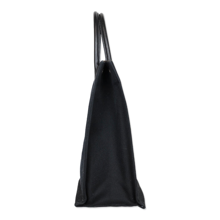 Saint Laurent Black Canvas Rive Gauche N/S Tote