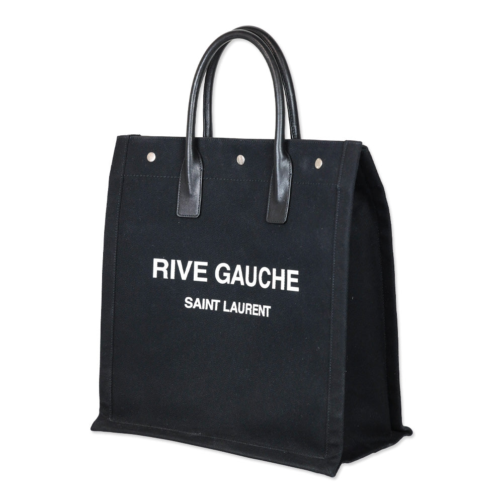 Saint Laurent Black Canvas Rive Gauche N/S Tote