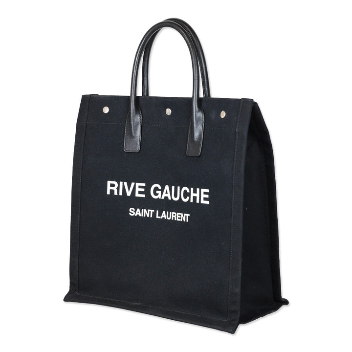 Saint Laurent Black Canvas Rive Gauche N/S Tote