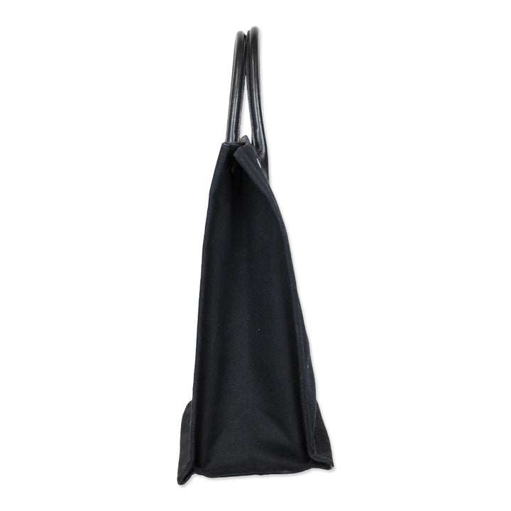 Saint Laurent Black Canvas Rive Gauche N/S Tote