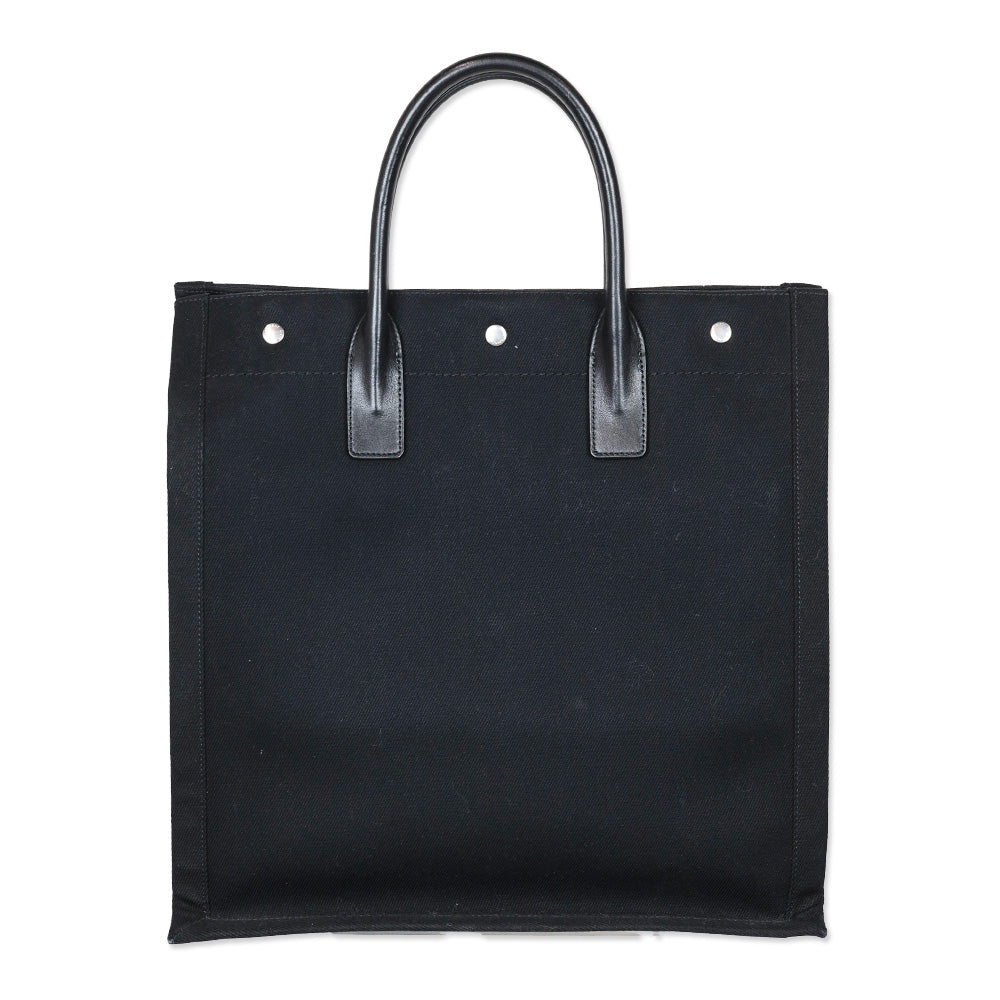 Saint Laurent Black Canvas Rive Gauche N/S Tote