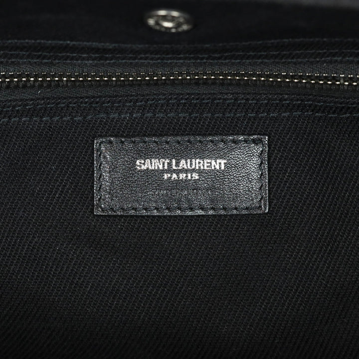 Saint Laurent Black Canvas Rive Gauche N/S Tote