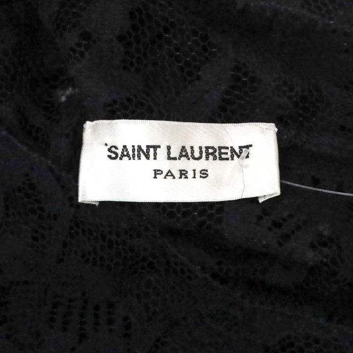 Saint Laurent Black Floral Lace Camisole Tank Top