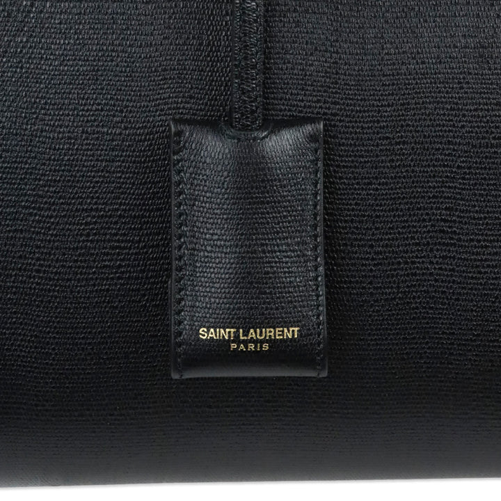 Saint Laurent Black Grained Leather Medium Y Cabas Bag