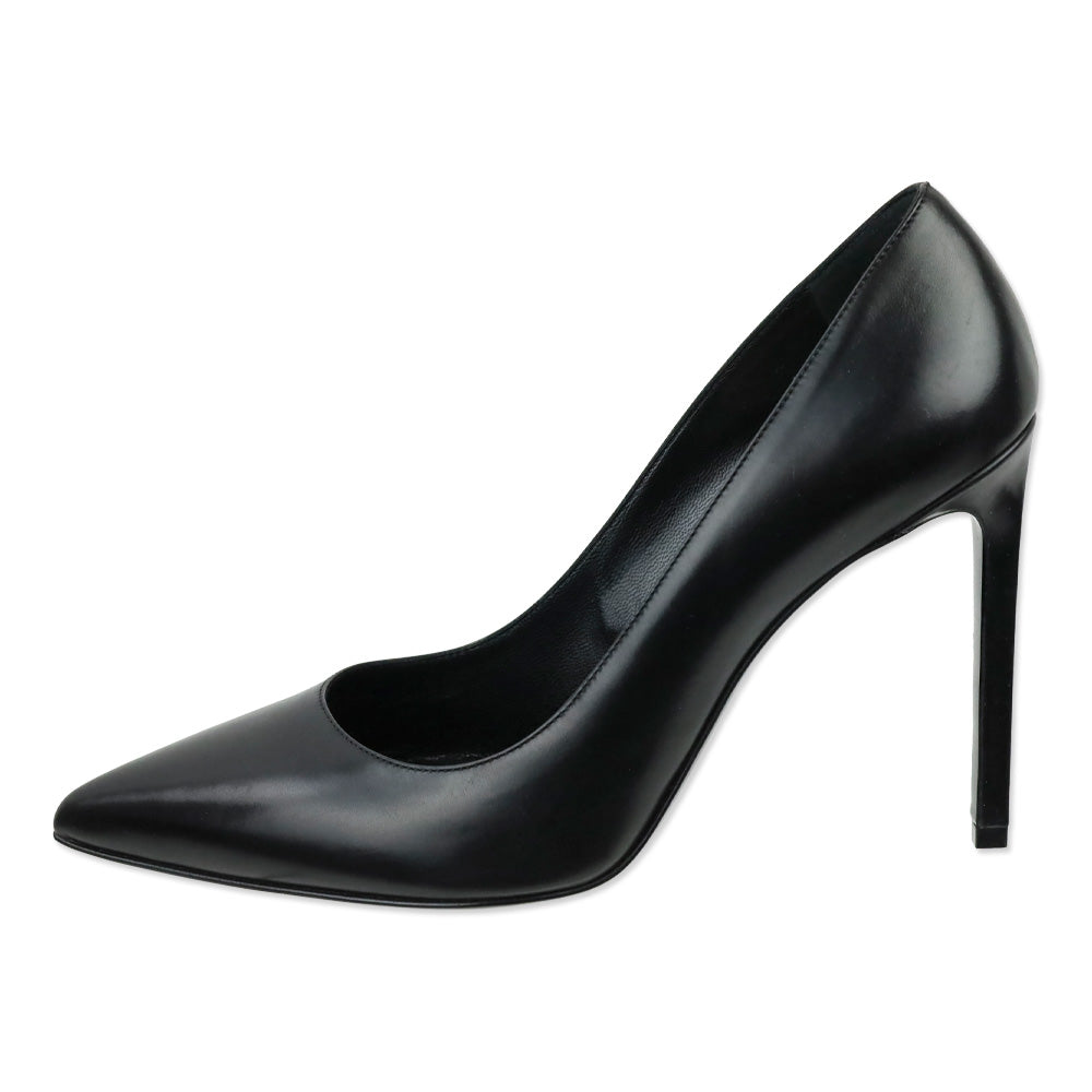 Saint Laurent Black Leather Paris 105 Pump