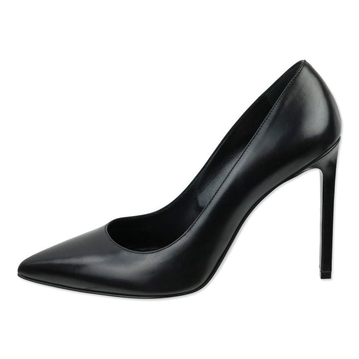 Saint Laurent Black Leather Paris 105 Pump