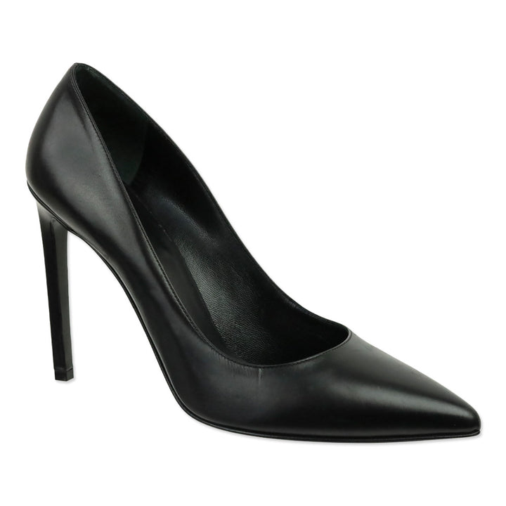 Saint Laurent Black Leather Paris 105 Pump