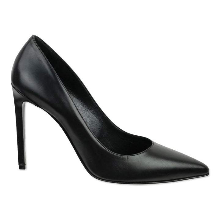 Saint Laurent Black Leather Paris 105 Pump