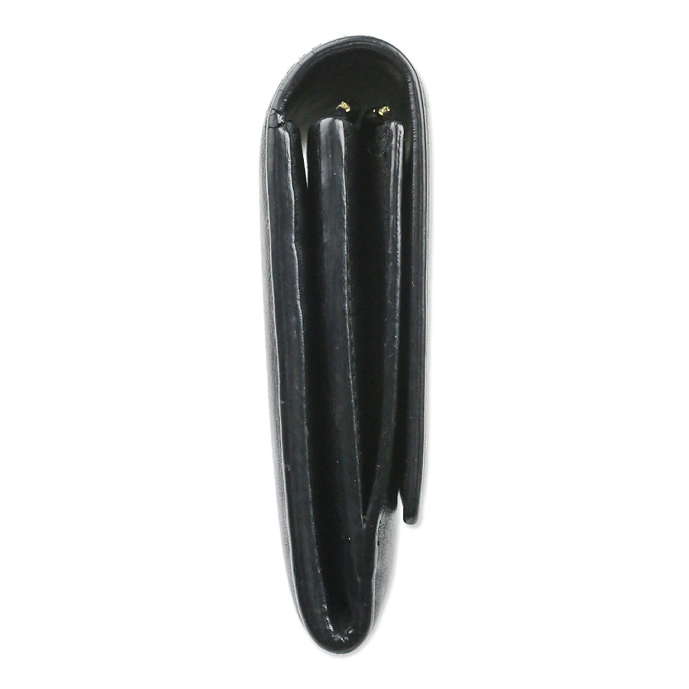 Saint Laurent Black Leather Y-Ligne Flap Continental Wallet